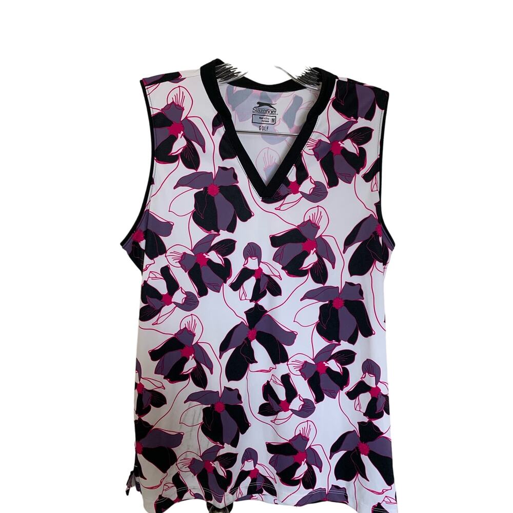 Slazenger Golf size medium women's purple/pink print top